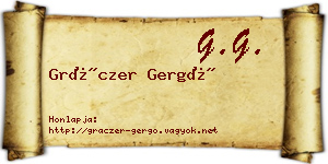 Gráczer Gergő névjegykártya